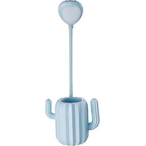 Lampe de table cactus avec porte-stylo bleue (1/4)