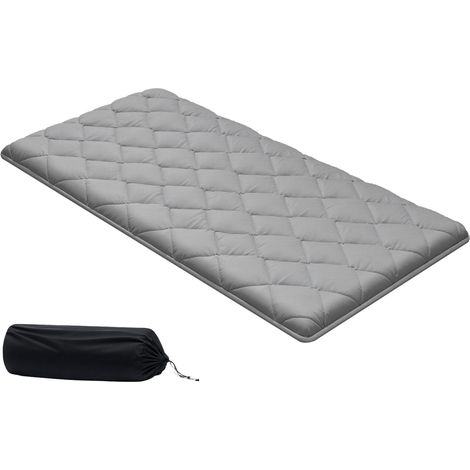 Mophorn Materasso Futon Giapponese 2032 x 991 x 89 mm, Tatami Pieghevole Singolo con Borsa e Accessori, Materassino a 9 Strati per Yoga e Meditazione, Colore Grigio (1/5)