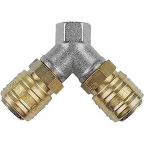 Schneider Verteiler VT 2 G3/8i-2xSK mit Schnellkupplungen NW 7,2 DGKE700120