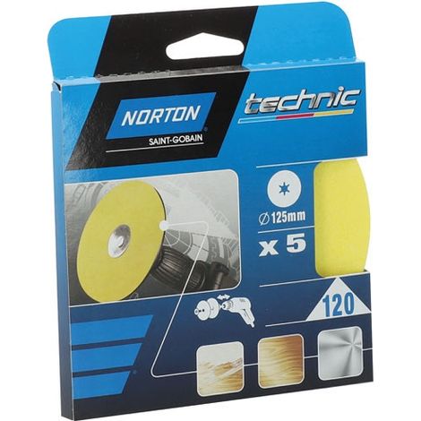 Disco Oblungo 125x12 Granulometria 120 - Norton