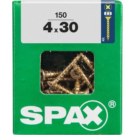 Spax Universalschrauben 4.0 x 30 mm PZ 2 - 150 Stk. Holzschrauben (1/2)