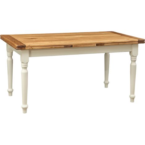 Solid wood table 160x90 cm Dining room and kitchen table Extendable table Rectangular coffee table Artisan Made in Italy (1/5)