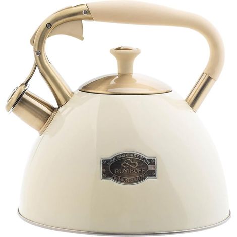 Moderner Edelstahl-Wasserkocher mit Pfeiffunktion für Induktionsherde, geeignet für alle Herdarten, ca. 3,5 Liter. (1/5)