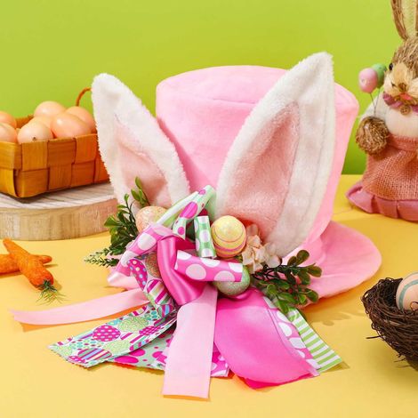 Guirlande De Pâques - Lapin De Pâques En Nylon Et Spandex - Décoration Murale Pour Salon Ou Magasin - 1 Pièce (1/5)