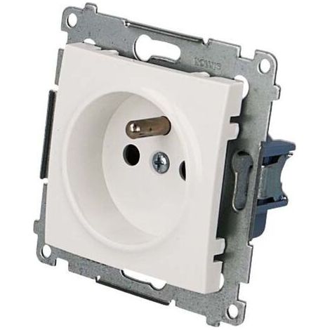 Prise simple Simon 54 avec ou sans 16 A IP20, obturateur de rail, connecteurs rapides blancs, DGZ1CZ.01/11 (1/2)