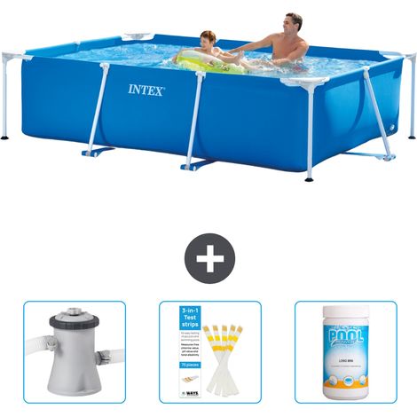 Intex Piscine Tubulaire Rectangulaire - 260x160x65 cm - 4-pièces SCB73