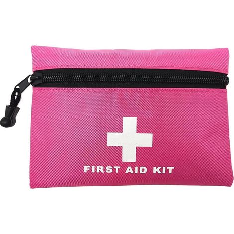 Erste-Hilfe-Tasche Rot, Mini Notfalltasche für Auto, Zuhause, Outdoor, 16x11cm