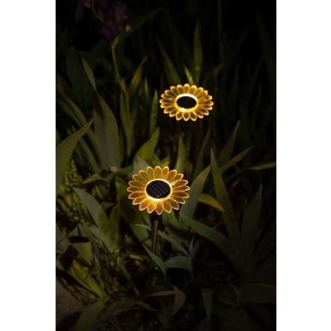 GALIX G4460 Solar Light Decoration - Sunflower Shape - H44cm