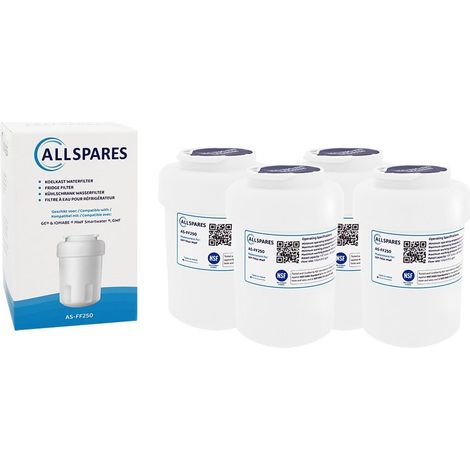Filtro de agua AllSpares (4 unidades) para refrigerador compatible con GE MWF (1/5)