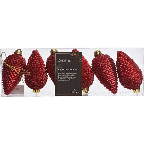 kaemingk KAEMINGK - Box pigne in plastica rosso 8cm Cod. 028572 (1/2)