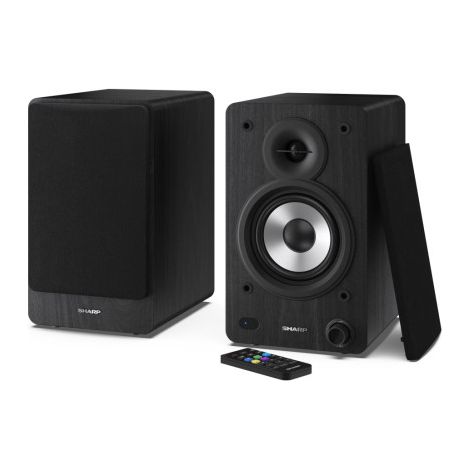 Sharp Bookshelf Speakers De 2 vías Negro Inalámbrico y alámbrico 60 W