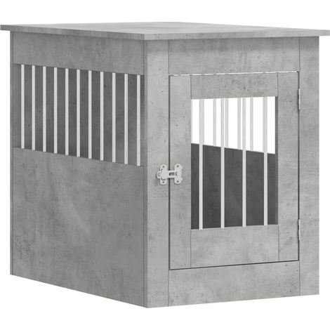 Mobile gabbia per cani 55 x 80 x 68 cm grigio 020043360