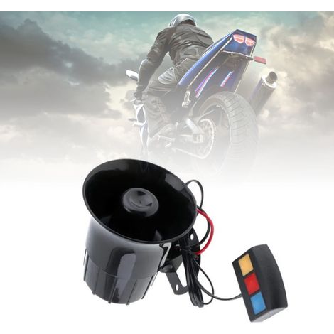Avertisseur sonore 12V pour moto, klaxon d'alarme 3 tonalités, étanche et antipoussière, son fort et puissant