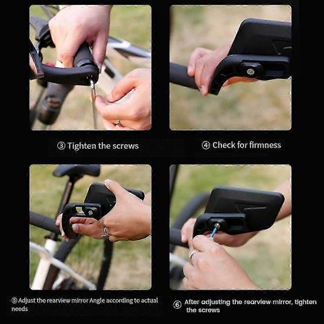 Rétroviseur universel réglable à large plage de réglage pour vélo, à fixer sur le guidon – xj (1/5)