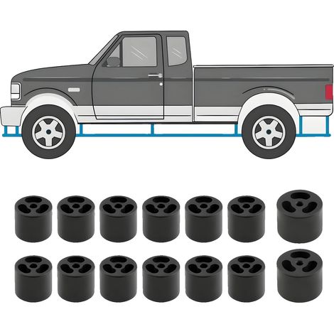Kit de levage de carrosserie, nylon renforcé de fibre de verre, hauteur de levage de 5 cm, poids de 4 kg, compatibilité avec Nissan Navara D22, dimensions 27 cm x 27 cm x 27 cm (1/5)