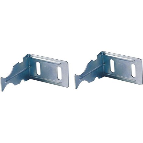 Lot de 2 supports réversible à visser pour radiateur en aluminium - dimension 83x80x48 mm - Ram