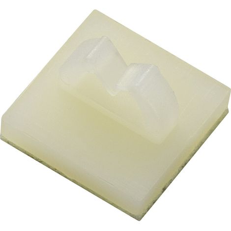 TRU COMPONENTS 4.1 mm Befestigungssockel selbstklebend 1572176 Bündel-Ø-Bereich 4.60 mm (max) Natu