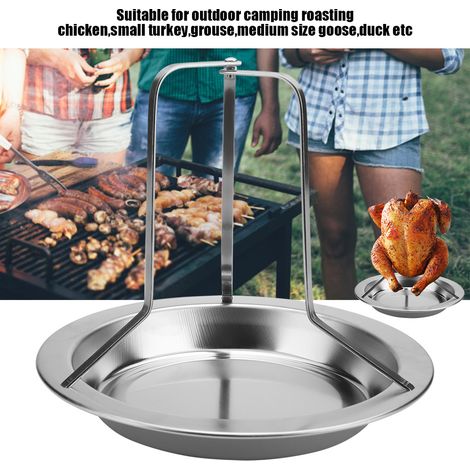Support à rôtir pour poulet vertical en acier inoxydable, grille de cuisson barbecue, ustensile de grillade, 1 pièce (1/5)