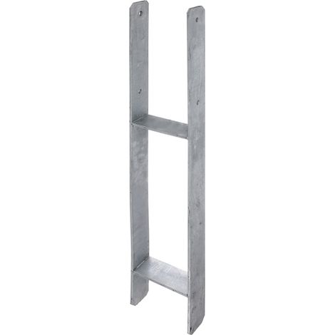 ALBERTS H-Pfostenträger, fvz, zEinbet., lichte Breite 141mm, Gesamthöhe 800mm, Stärke 6mm
