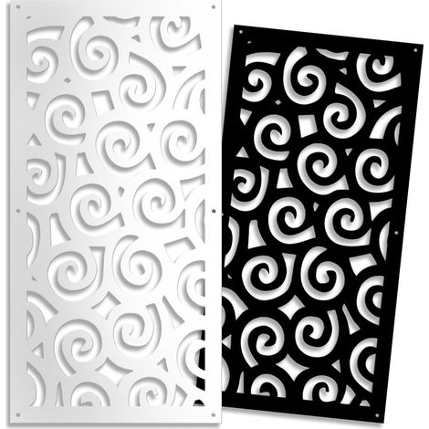 RICCI - Panneau Tableau arredo PVC ajouré - PARASOLE - Couleur : blanc - Dimension : 73x148 cm