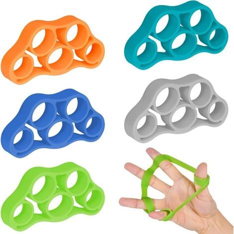 Esercizio per le dita, Rinforzo della presa della mano, Allungamento delle dita, Rinforzo della presa della mano, Allenatore per le dita, Allenamento muscolare delle dita, Adatto per l'allenamento mus (1/4)