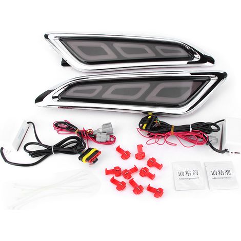 1 par de luces diurnas LED impermeables de 12 V CC, 6000-6700 K, con intermitentes, compatibles con Nissan Patrol 2016-2019. (1/3)