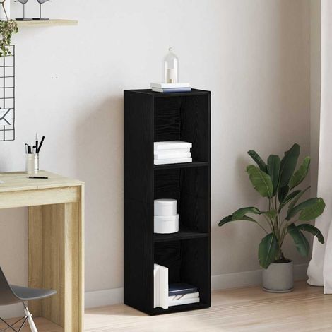 vidaXL Bibliothèque en chêne noir 36 x 30 x 114 cm bois d'ingénierie