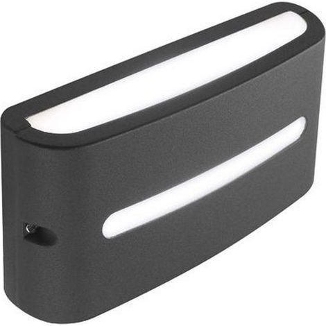 Applique Da Esterno Moderna Post Alluminio E Termoplastica Grigio Led 10W 4000K (1/5)