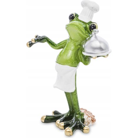 Froschfigur mit Tablett, Froschkoch (1/5)