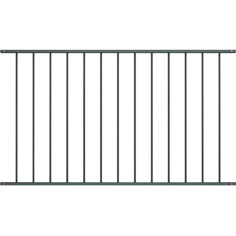 Panneaux de clôture en acier thermolaqué de marque Warden, 1,7 x 0,75 mètres, couleur anthracite. (1/5)