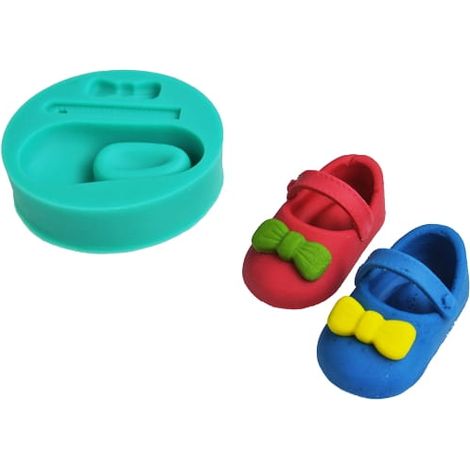 Molde de silicona 3D para un zapato de bebé (1/2)