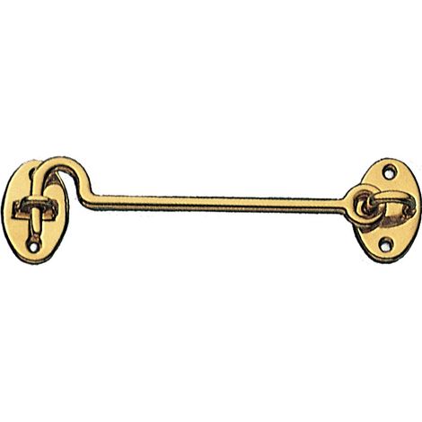 BL GANCIO FERMAFINESTRA OTTONE LUCIDO 100 MM- 6,0 blister