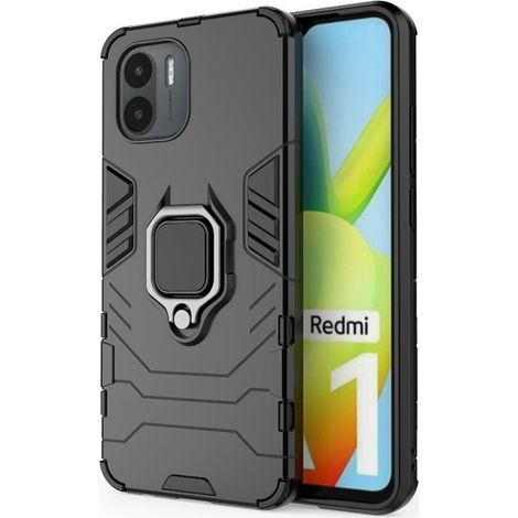 Étui pour Xiaomi Redmi A1 4G / A2 4G, anneau de support, noir (1/5)