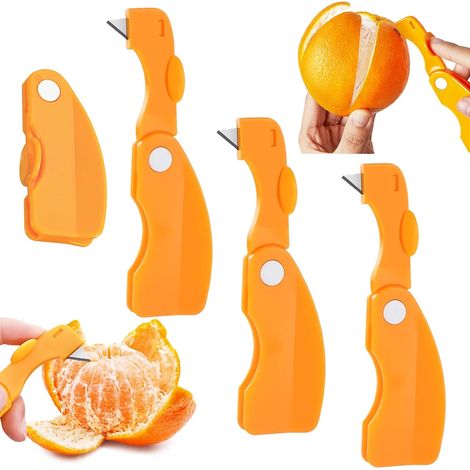 Éplucheur d'oranges  Outil facile à ouvrir pour éplucher les oranges, citrons et autres agrumes  Éplucheur d'oranges avec lame tranchante