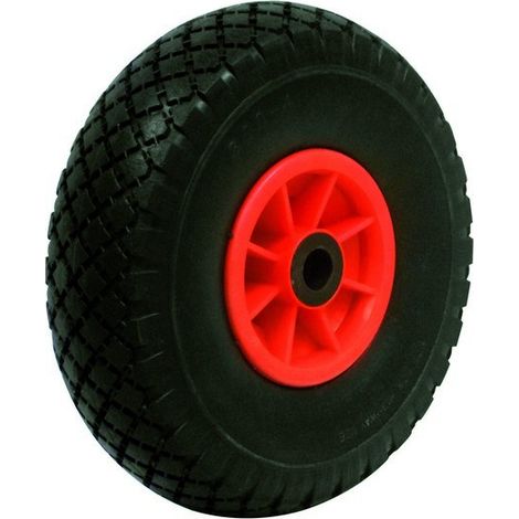 Utilia RUOTA PIENA PER CARRELLI PORTASACCHI cerchione plastica Ø mm.260 foro Ø mm. 16 Utilia (1/2)