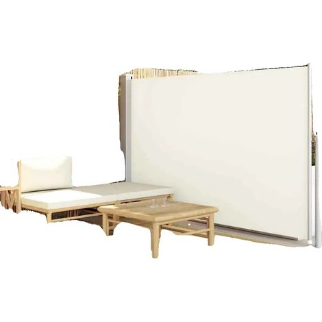 Toldo lateral retráctil para patio, material PE duradero, resistente a los rayos UV, verde militar. (1/2)