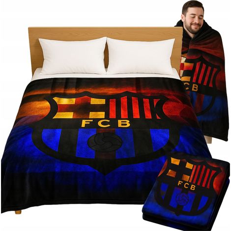 Manta de fútbol del Barcelona, manta de invierno suave y cálida de 130x150cm
