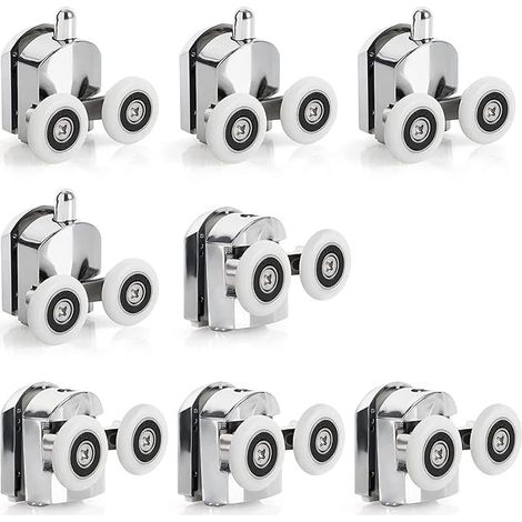 YuanQian Set mit 8 Schiebetürrollen für Duschen, 23 mm (23mm-Modell-2) (1/5)