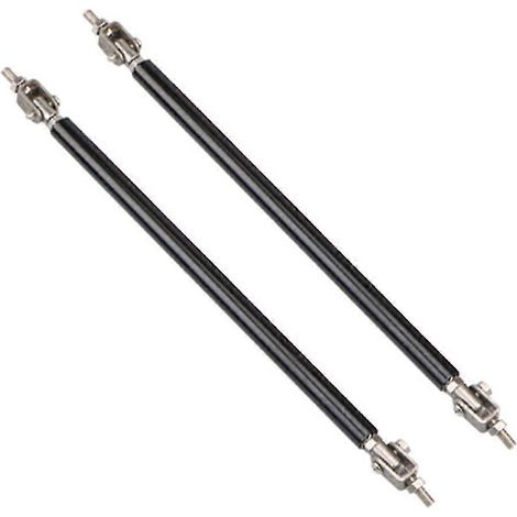 2 Stück 20 cm universelle verstellbare Frontstoßstangen-Lippensplitter-Stützstangen-Black