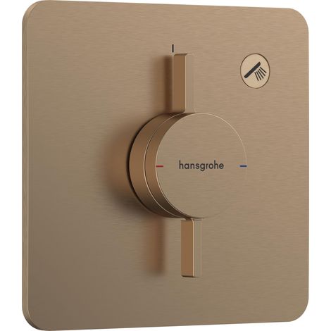 Mitigeur de douche encastré, Robinet douche 1 sortie, Mitigeur monocommande pour iBox universal 2, Bronze brossé, 75614140 (1/5)
