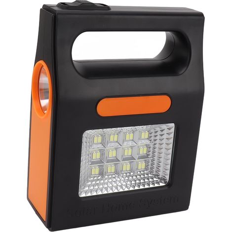 Système d'éclairage solaire avec panneau solaire, câble de 3 m, lampe LED, générateur de charge 6000 mAh (1/5)