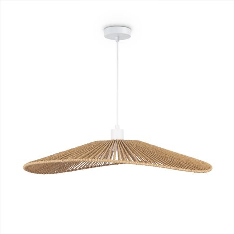 Paco Home LED Pendelleuchte Esszimmer Pendellampe Wohnzimmer Küche Papier Boho Style E27 Weiß, Typ 1