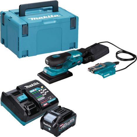 Makita BO 005 CGM101 Ponceuse vibrante sans fil 40 V max. 80 x 130 mm course 3,0 mm Brushless + 1x batterie 4,0 Ah + chargeur + Makpac (1/5)