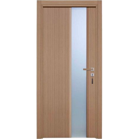 Bloc-porte pose fin de chantier collection PREMIUM Enzo, H.204 x l.83 cm, aspect chêne gris, réversible
