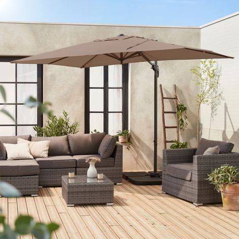 Bases pies de sombrilla ALICE'S GARDEN parasol, Negro, 50x50x7cm - Negro (1/8)