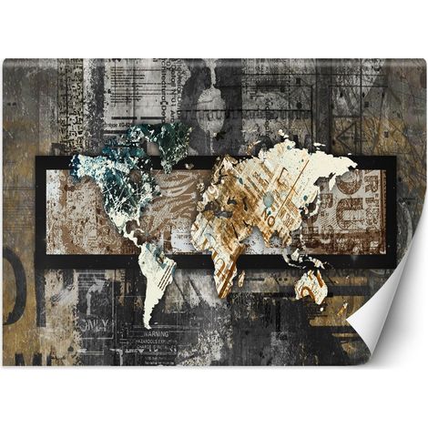 Carta Da Parati, Mappa del mondo in stile vintage - 100x70 (1/5)