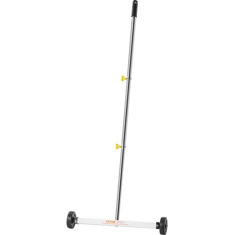 Balayeuse Magnétique sur Roulettes 44,5 cm, Balai Magnétique Léger, avec Capacité Maximale de 4,5 kg et Manche Réglable, Outil pour Ramasser les Clous et les Vis, Atelier Garage Chantier (1/5)