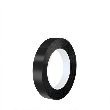 Film de recouvrement pour carrosserie, film de protection pour seuils de porte, autocollant de revêtement noir brillant de 3 x 1000 cm, adapté aux extérieurs de voitures et de motos. (1/5)