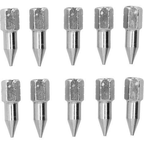 10 embouts de graissage pointus pour pistolet, accessoires manuels durables résistants à l'usure et à la rouille, pour usinage (1/5)