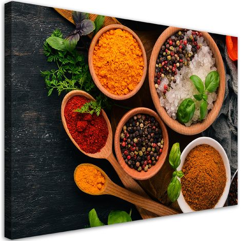 Quadro su tela, Cibo da cucina delle spezie aromatiche - 90x60 (1/5)